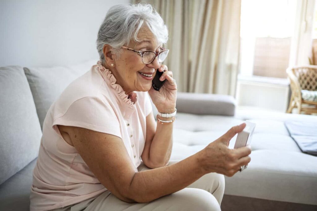 woman on phone