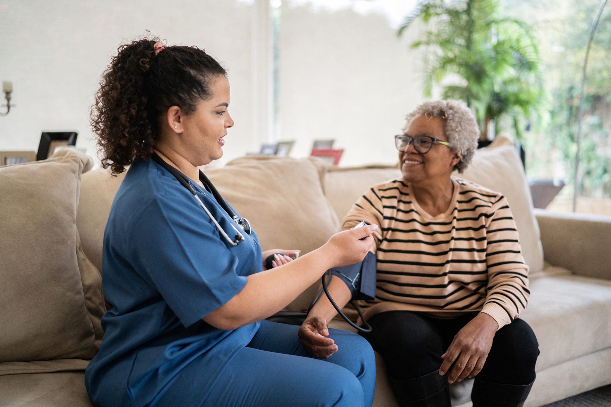 Caregiver with resident